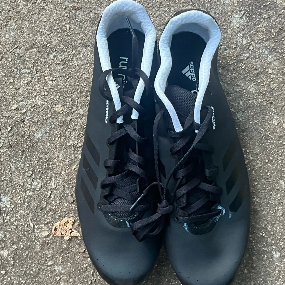 Adidas Black Running/Track Cleats. Size 11.5